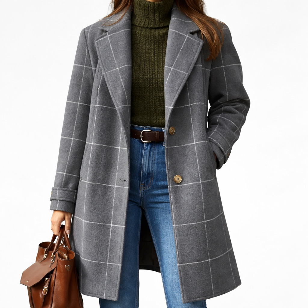 Joanie | Cappotto Elegante Quadri