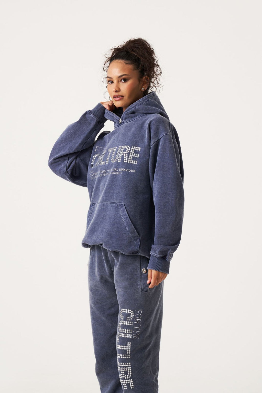 Zulvio | Hoodie Strass Blu