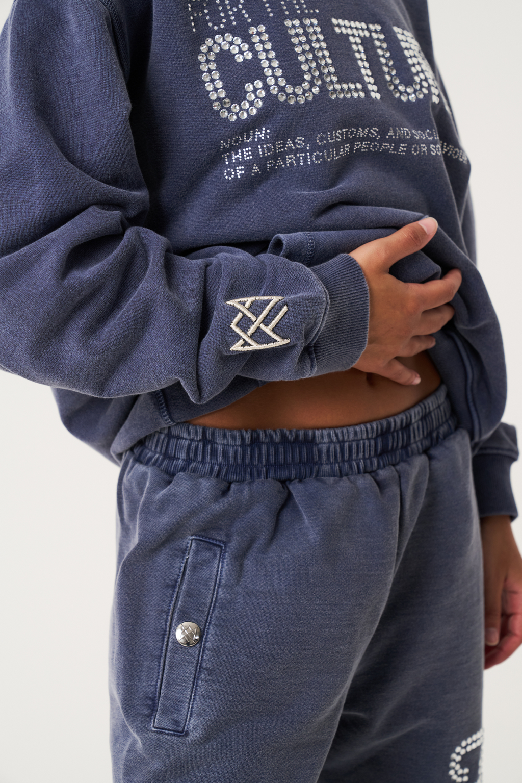 Zulvio | Hoodie Strass Blu