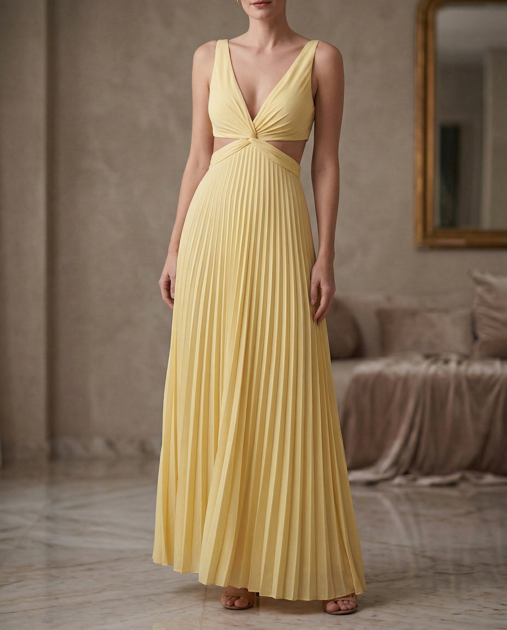 Lisana | Vestito Maxi Plissettato