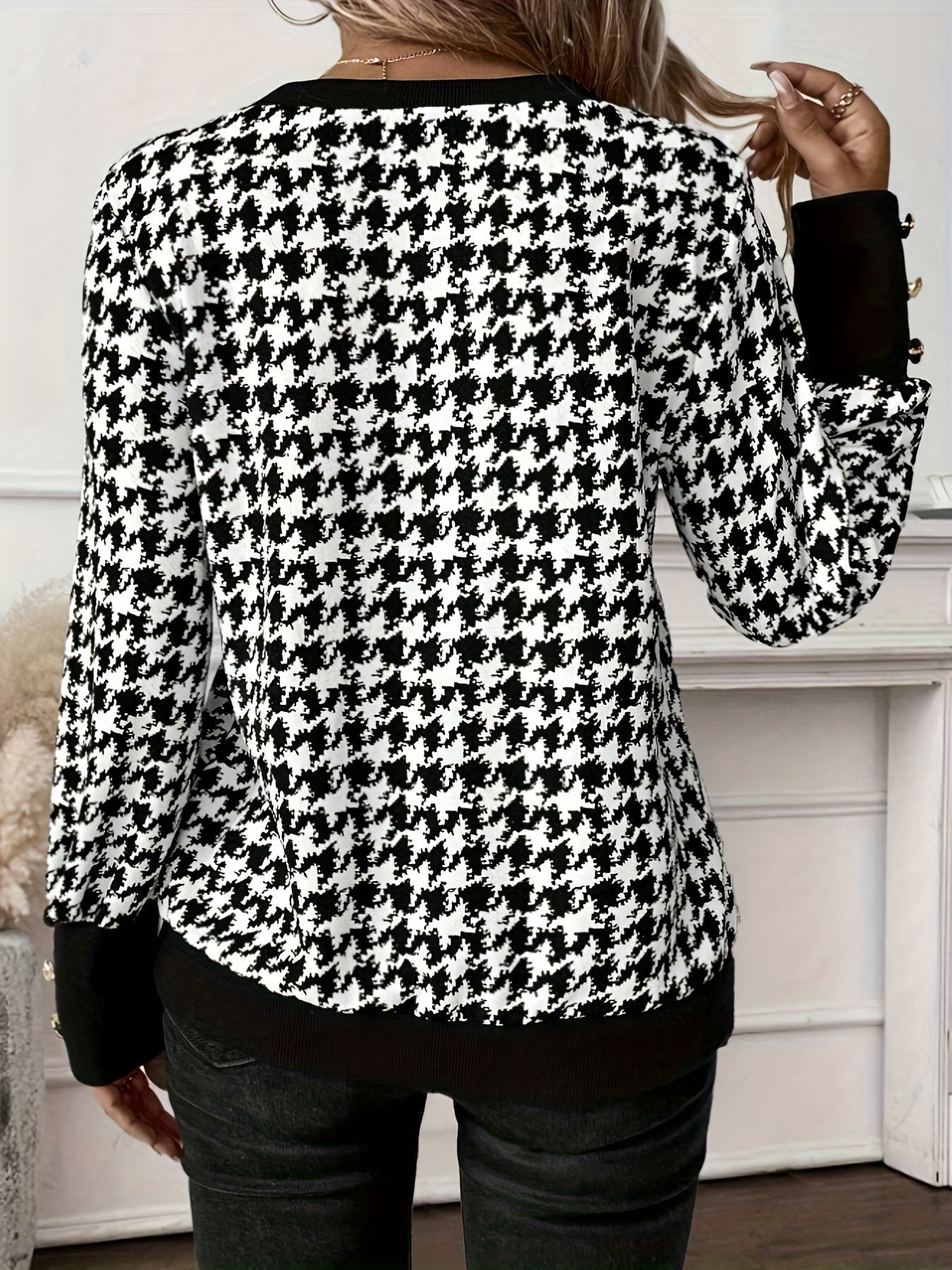 Lizero | Felpa V Houndstooth