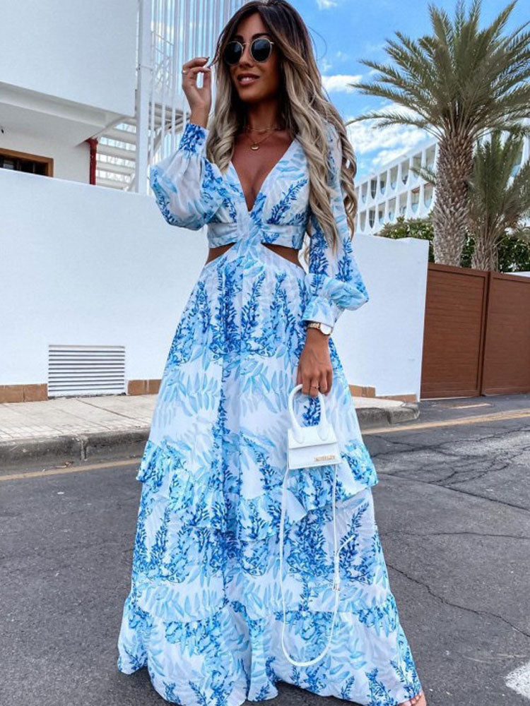 Laurixe | Maxi Abito Elegante Ritagli
