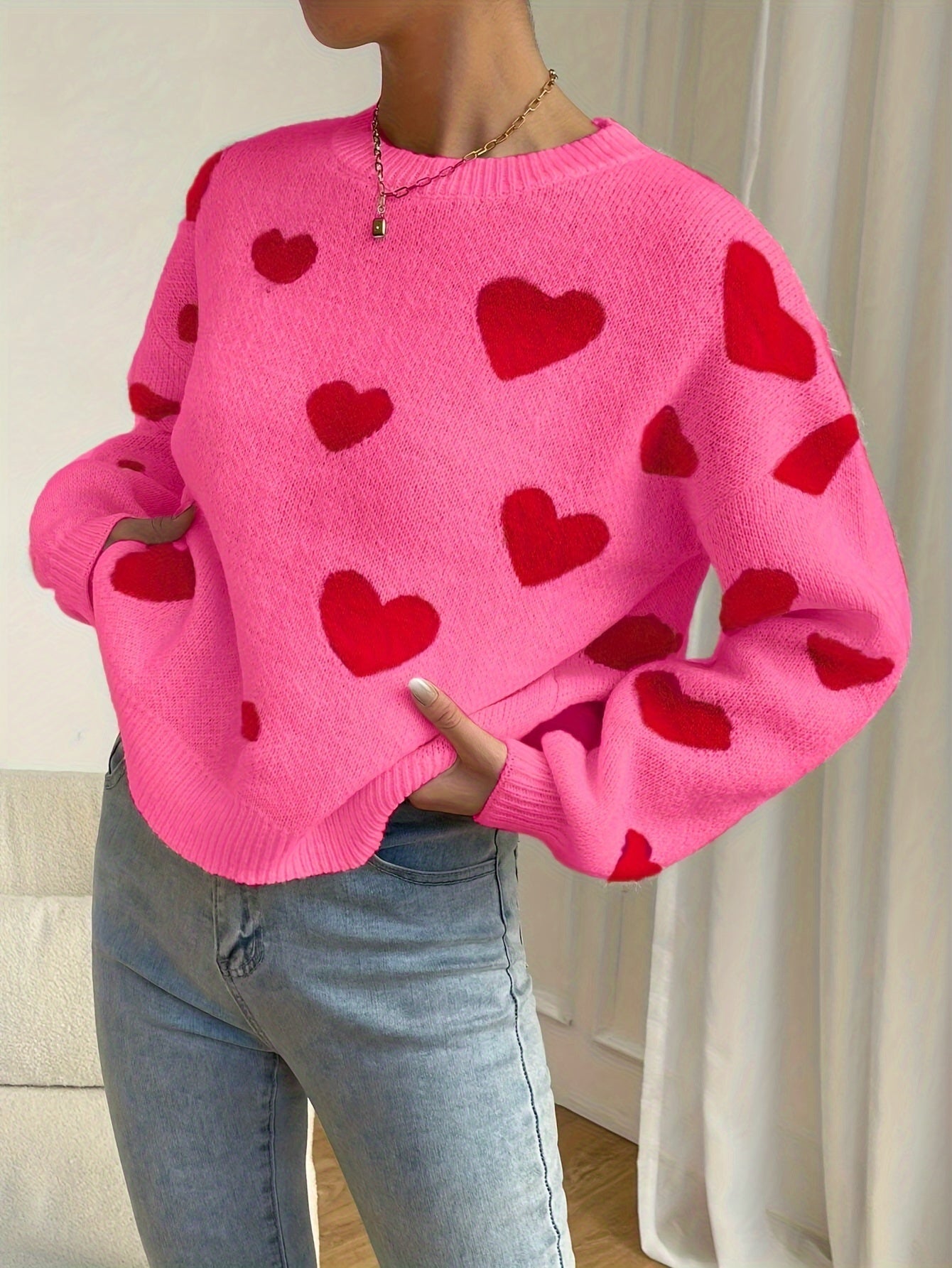 Saroe | Maglione Cuori Floreale