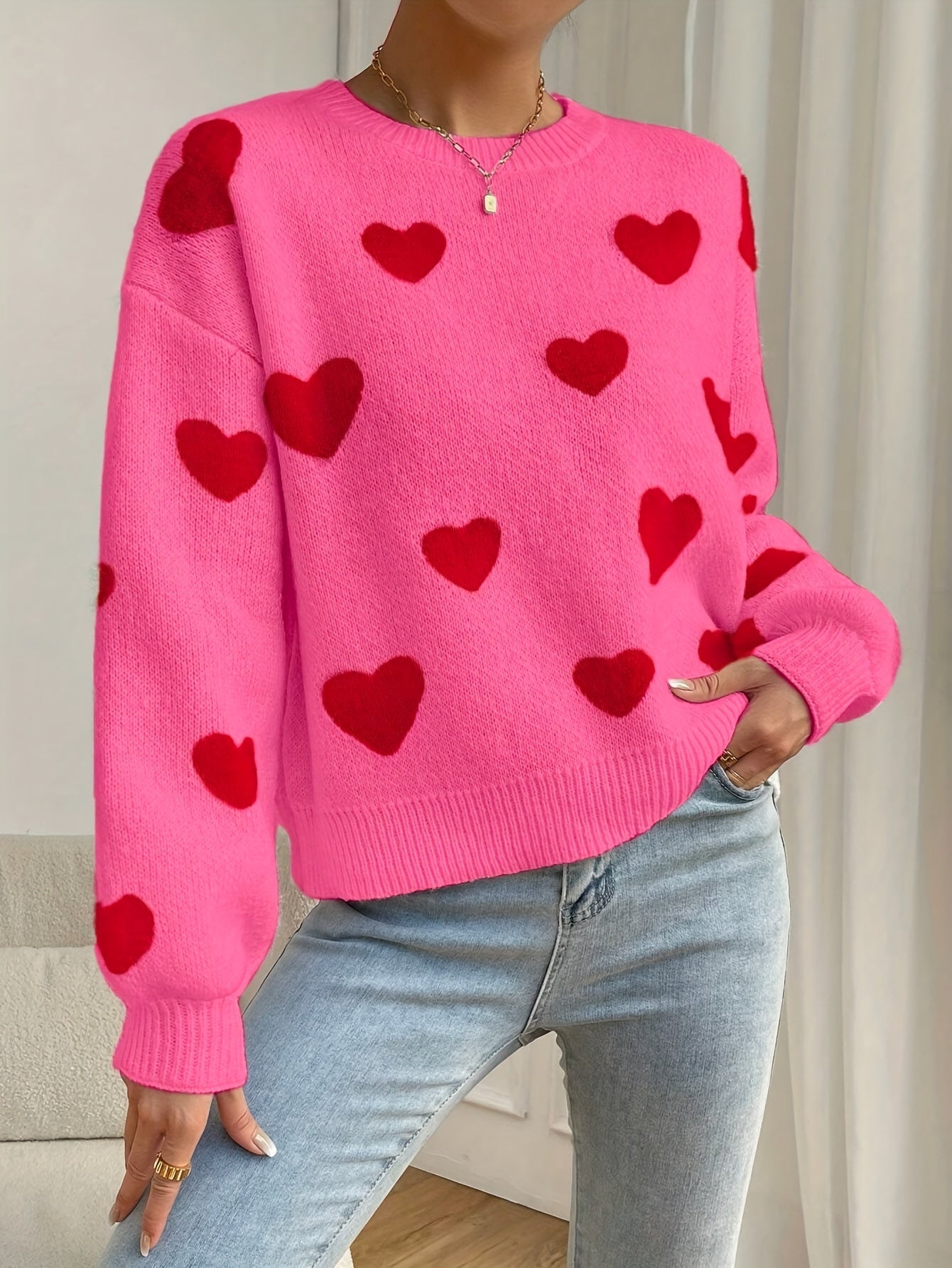 Saroe | Maglione Cuori Floreale