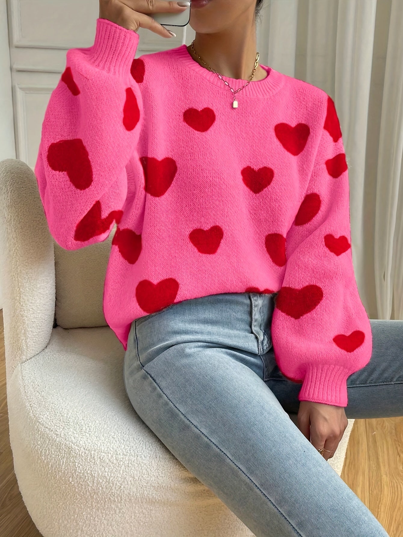 Saroe | Maglione Cuori Floreale