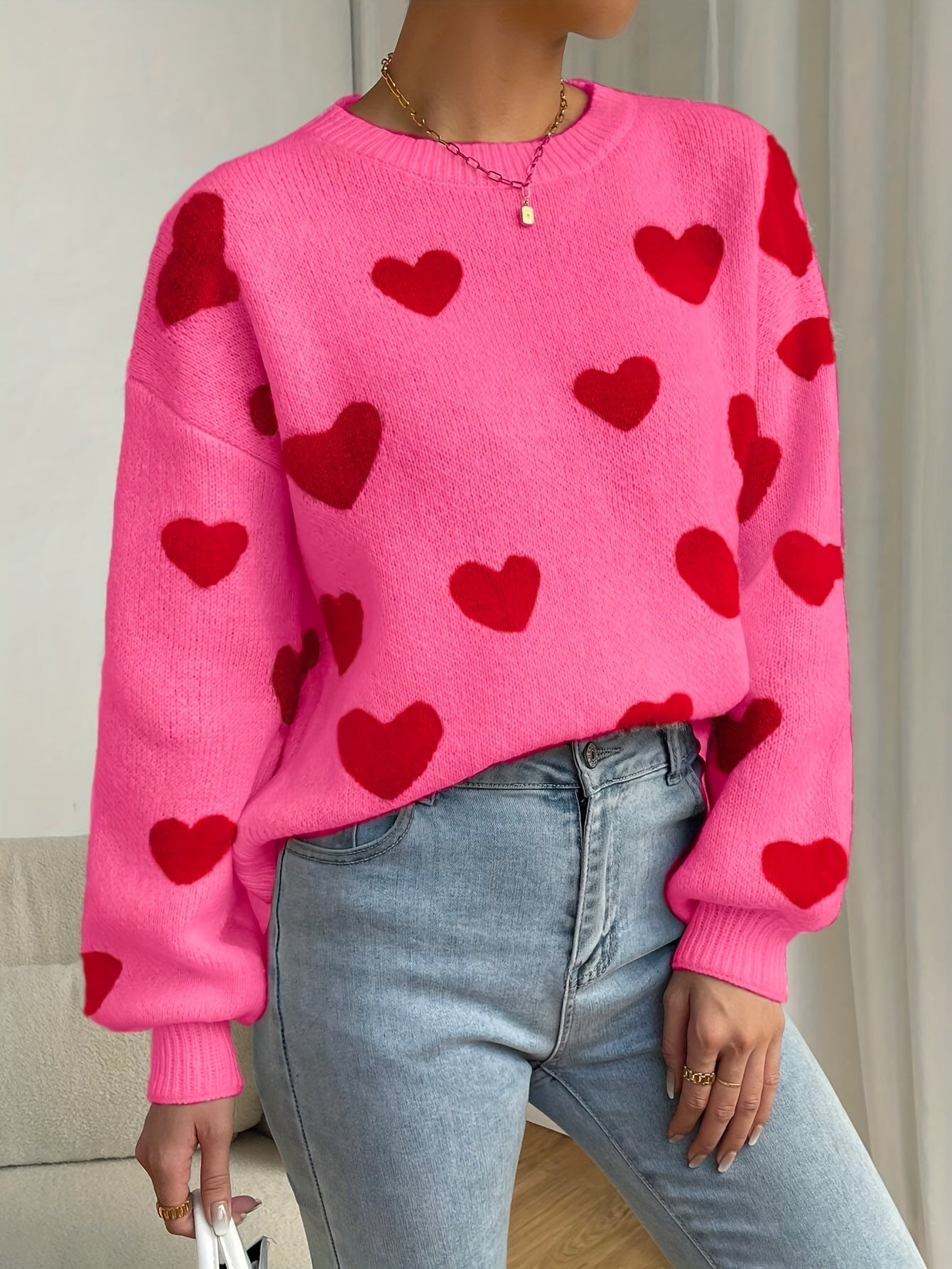Saroe | Maglione Cuori Floreale
