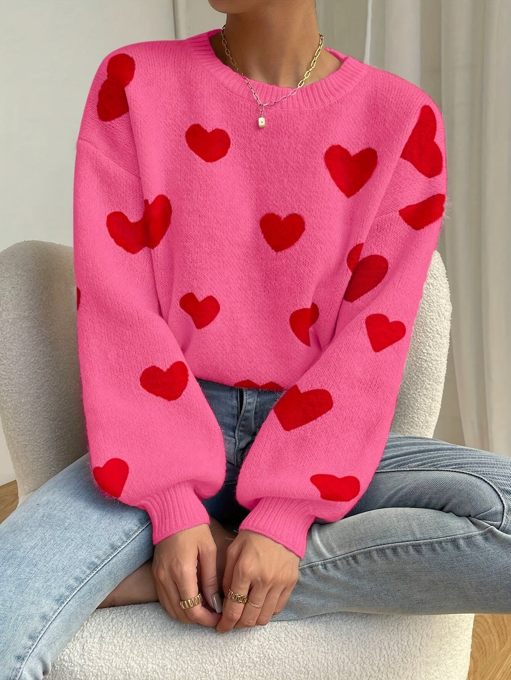 Saroe | Maglione Cuori Floreale